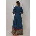 Embroidered Rayon Blend Stitched Anarkali Gown  (Blue)