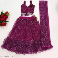 Girls festival dresss (Purple Pack of 1)